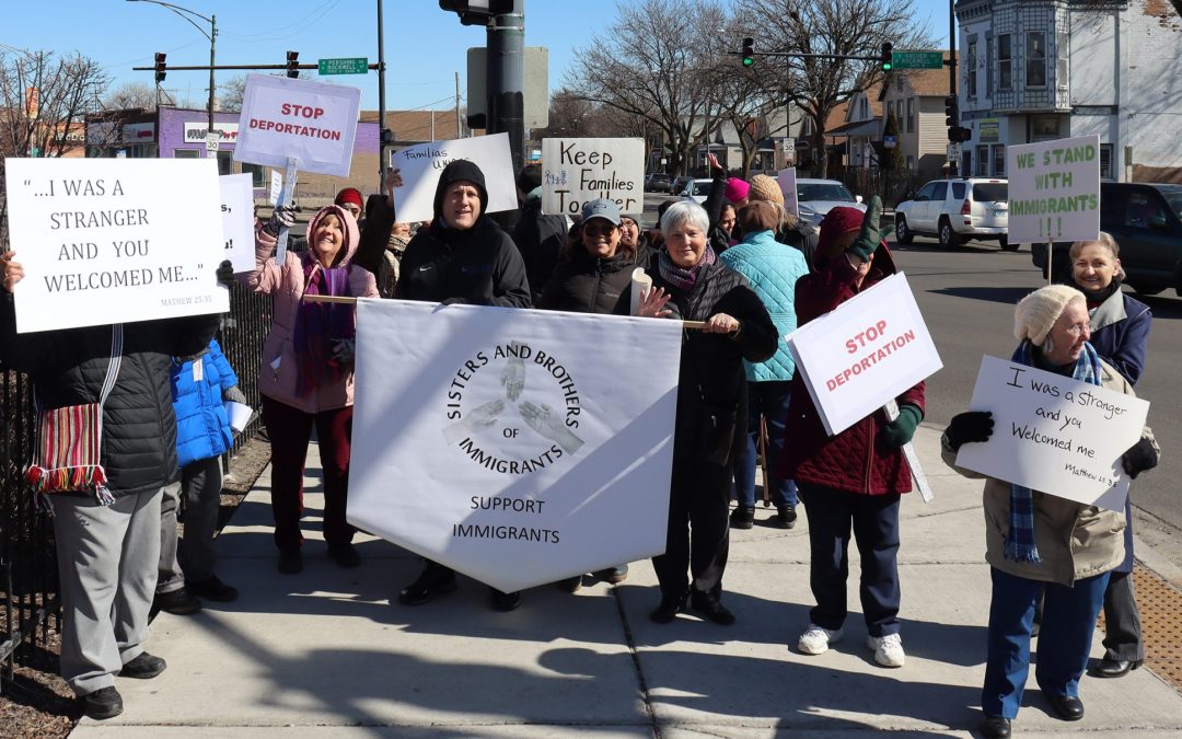 Viatorians Take Part in Public Witness with Sisters and Brothers of Immigrants