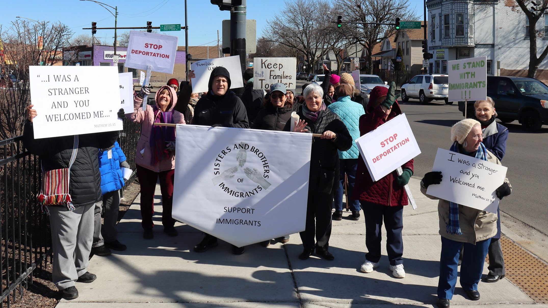 Viatorians Take Part in Public Witness with Sisters and Brothers of Immigrants